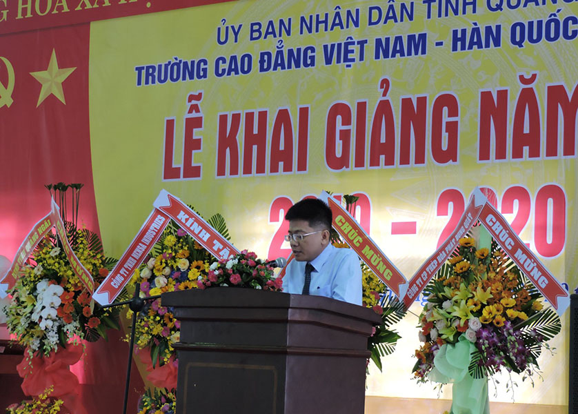 Trường cao đẳng Việt Nam - Hàn Quốc - Quảng Ngãi tổ chức khai giảng năm học  2019 – 2020 - TRƯỜNG CAO ĐẲNG VIỆT NAM - HÀN QUỐC - QUẢNG NGÃI
